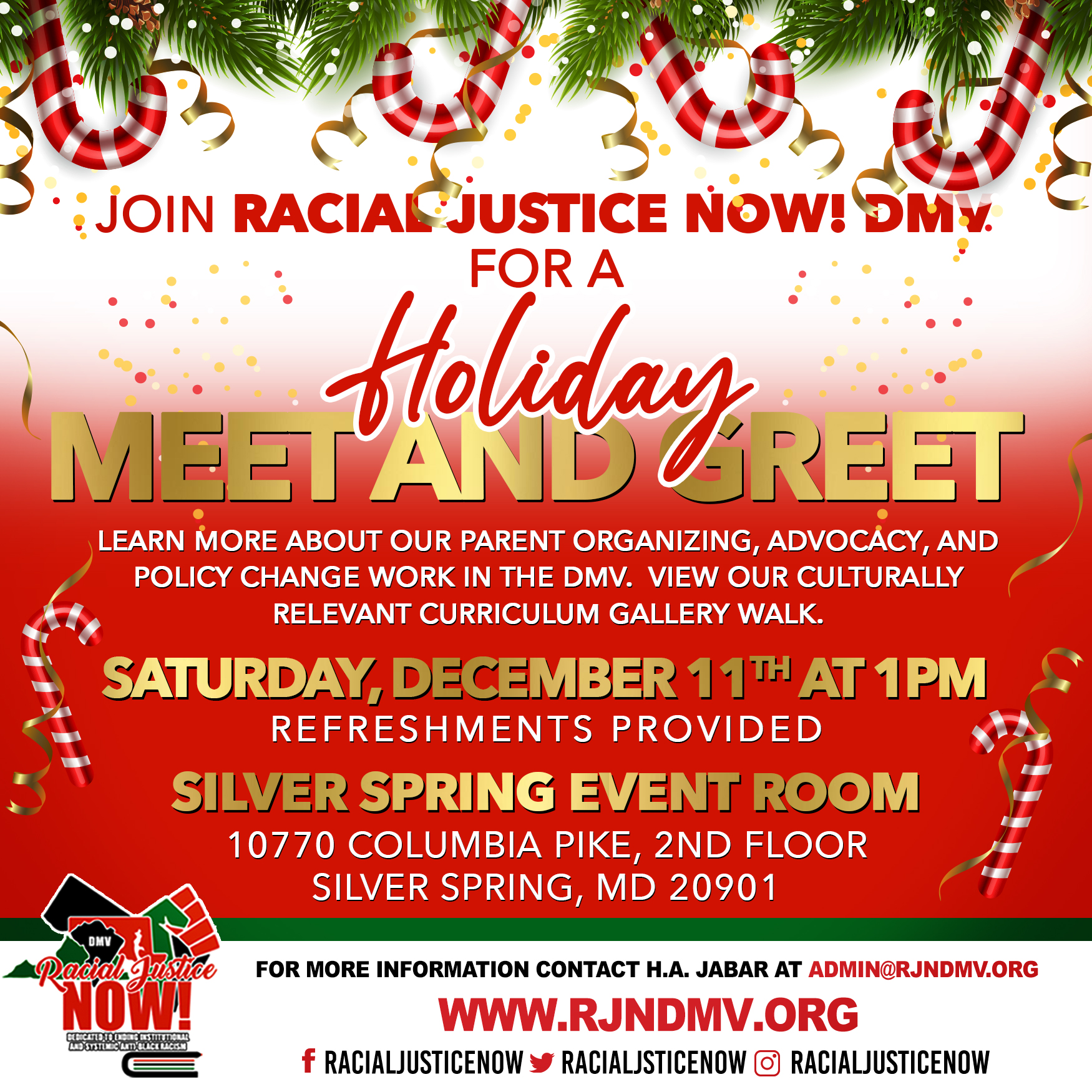 Racial Justice NOW! DMV Holiday Meet and Greet Racial Justice NOW!