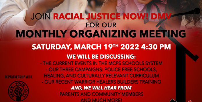 Monthly Organizing Meeting March 19, 2022
